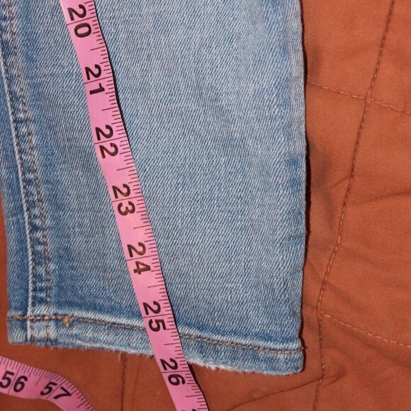 pistola Blue high-Rise Destructed Straight Leg Jeans Women's Size 26 - Picture 10 of 12